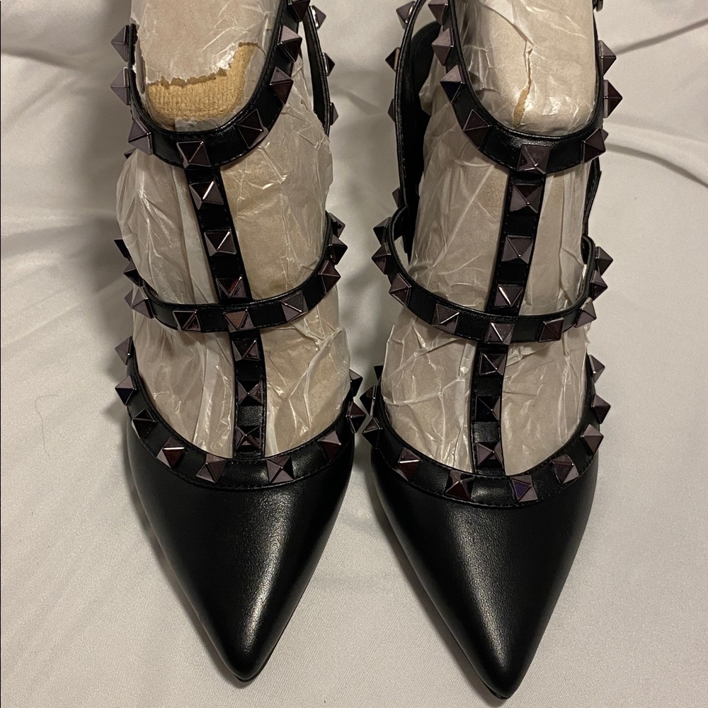 Kaitlyn Black Studded Pointed Heels - Picture 6 of 6